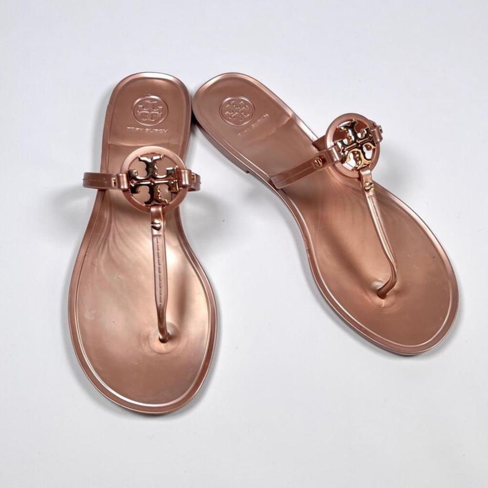Women's Tory Burch Jelly Sandals Size 8 rose gold
